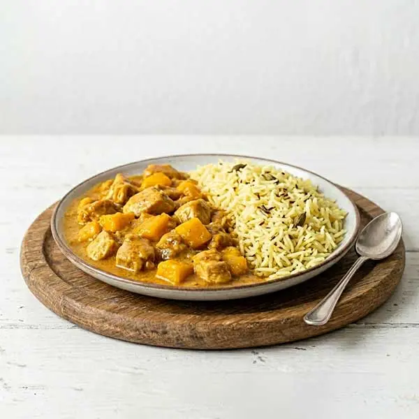 Mango Chicken Curry with Pilaf Rice